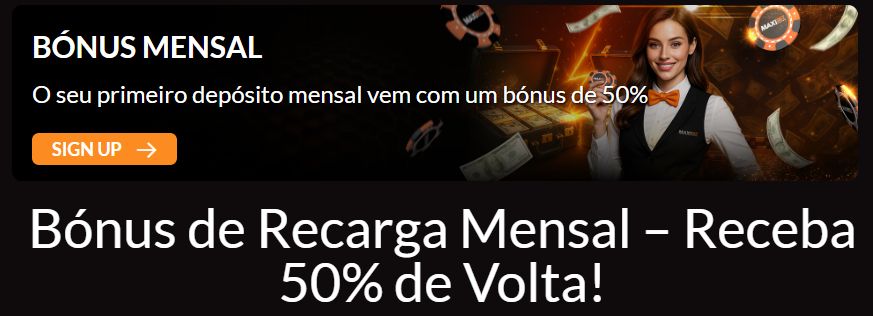 O cartaz bônus topup
